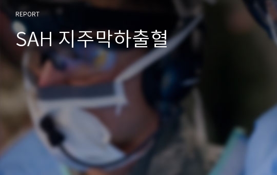 SAH 지주막하출혈