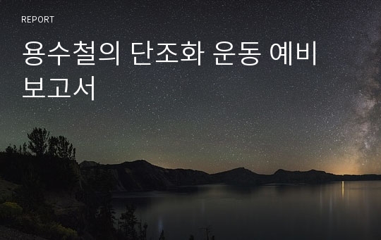 용수철의 단조화 운동 예비 보고서