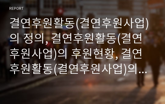 결연후원활동(결연후원사업)의 정의, 결연후원활동(결연후원사업)의 후원현황, 결연후원활동(결연후원사업)의 수혜현황, 결연후원활동(결연후원사업)의 사업활동, 결연후원활동 문제점,제언