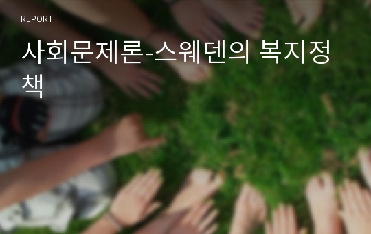 사회문제론-스웨덴의 복지정책