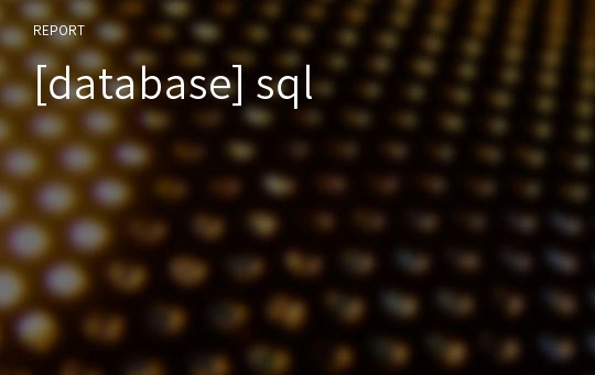 [database] sql