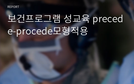 보건프로그램 성교육 precede-procede모형적용