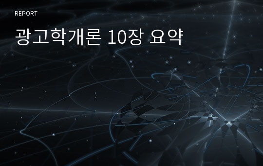 광고학개론 10장 요약