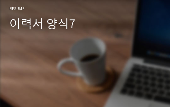 이력서 양식7