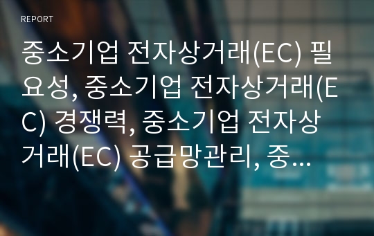 중소기업 전자상거래(EC) 필요성, 중소기업 전자상거래(EC) 경쟁력, 중소기업 전자상거래(EC) 공급망관리, 중소기업 전자상거래(EC) 미국 사례,중소기업 전자상거래(EC)전략