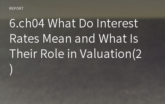 6.ch04 What Do Interest Rates Mean and What Is Their Role in Valuation(2)