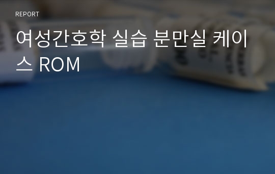 여성간호학 실습 분만실 케이스 ROM