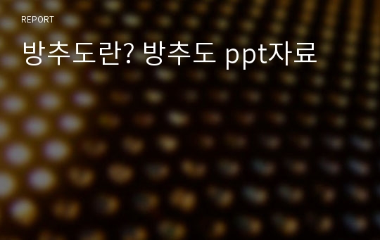 방추도란? 방추도 ppt자료