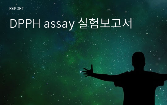 DPPH assay 실험보고서