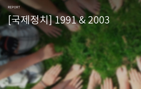 [국제정치] 1991 &amp; 2003