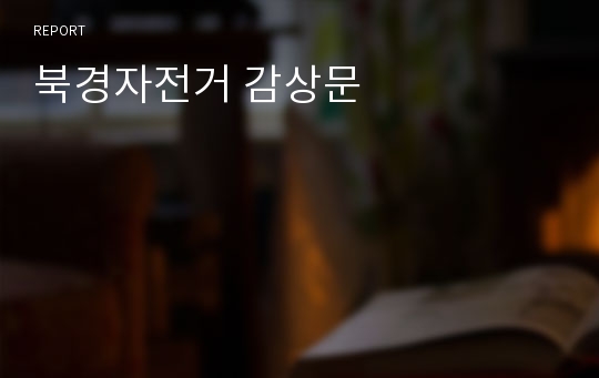 북경자전거 감상문