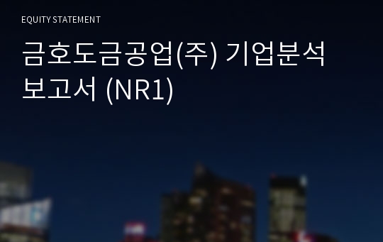 금호도금공업 기업분석 보고서 (NR1)