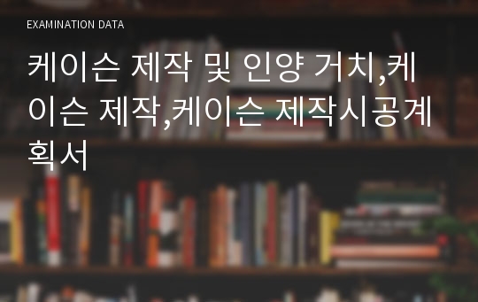 케이슨 제작 및 인양 거치,케이슨 제작,케이슨 제작시공계획서