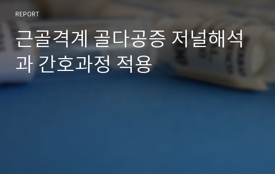 근골격계 골다공증 저널해석과 간호과정 적용