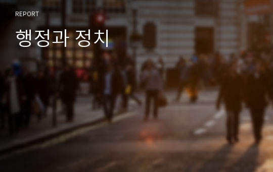 행정과 정치