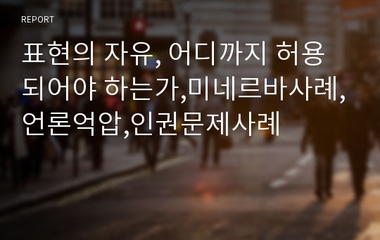 표현의 자유, 어디까지 허용되어야 하는가,미네르바사례,언론억압,인권문제사례