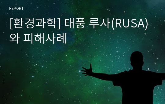 [환경과학] 태풍 루사(RUSA)와 피해사례