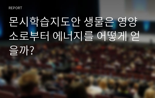 몬시학습지도안 생물은 영양소로부터 에너지를 어떻게 얻을까?