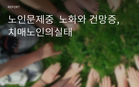 노인문제중  노화와 건망증, 치매노인의실태