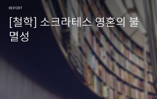 [철학] 소크라테스 영혼의 불멸성