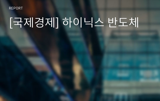 [국제경제] 하이닉스 반도체