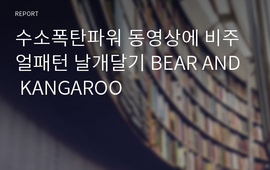 수소폭탄파워 동영상에 비주얼패턴 날개달기 BEAR AND KANGAROO