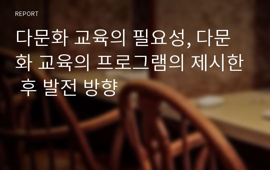 다문화 교육의 필요성, 다문화 교육의 프로그램의 제시한 후 발전 방향