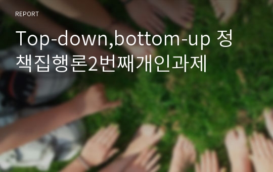 Top-down,bottom-up 정책집행론2번째개인과제