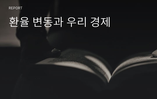 환율 변동과 우리 경제