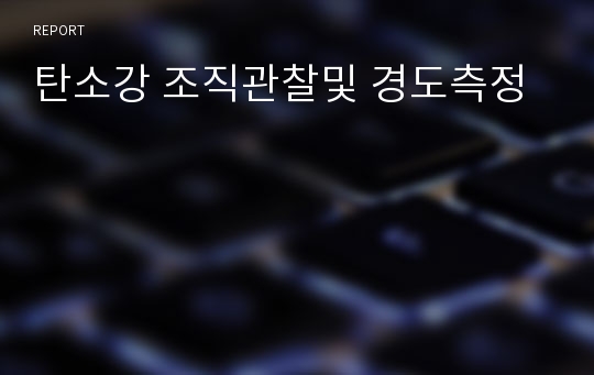 탄소강 조직관찰및 경도측정