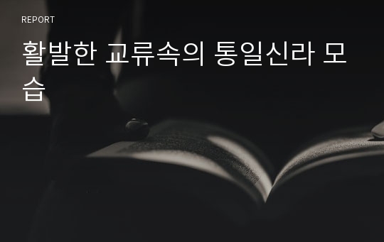 활발한 교류속의 통일신라 모습