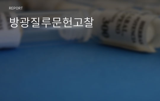 방광질루문헌고찰