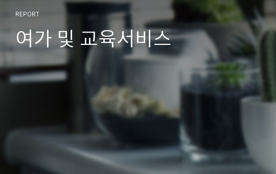 여가 및 교육서비스