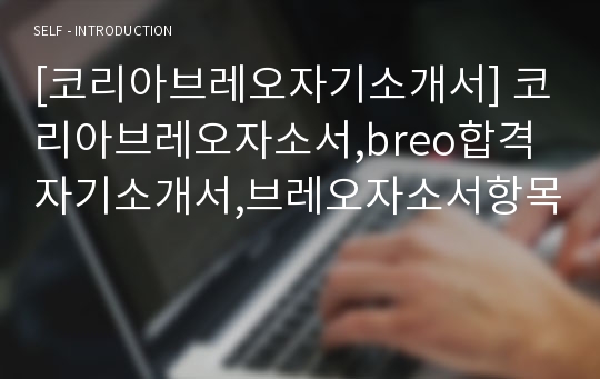 [코리아브레오자기소개서] 코리아브레오자소서,breo합격자기소개서,브레오자소서항목