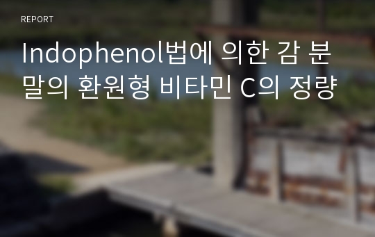 Indophenol법에 의한 감 분말의 환원형 비타민 C의 정량