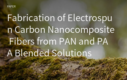 Fabrication of Electrospun Carbon Nanocomposite Fibers from PAN and PAA Blended Solutions