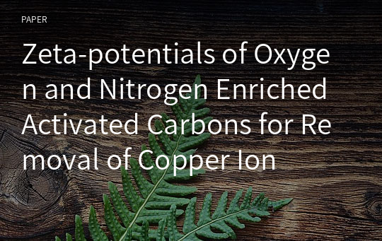 Zeta-potentials of Oxygen and Nitrogen Enriched Activated Carbons for Removal of Copper Ion