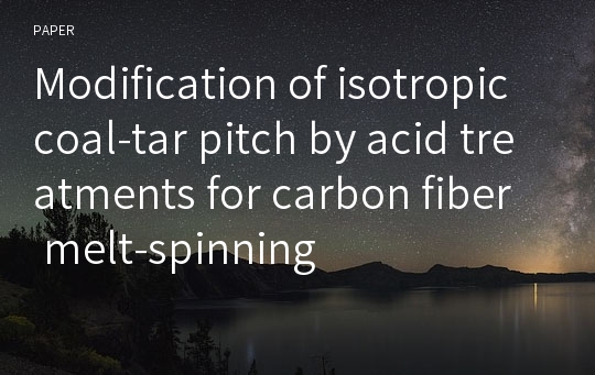 Modification of isotropic coal-tar pitch by acid treatments for carbon fiber melt-spinning