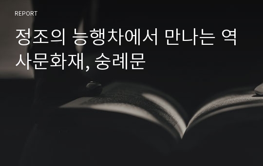 정조의 능행차에서 만나는 역사문화재, 숭례문