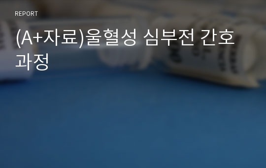 (A+자료)울혈성 심부전 간호과정