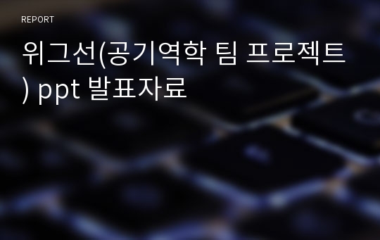 위그선(공기역학 팀 프로젝트) ppt 발표자료