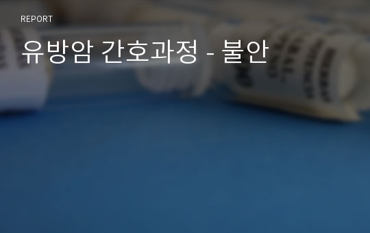 유방암 간호과정 - 불안