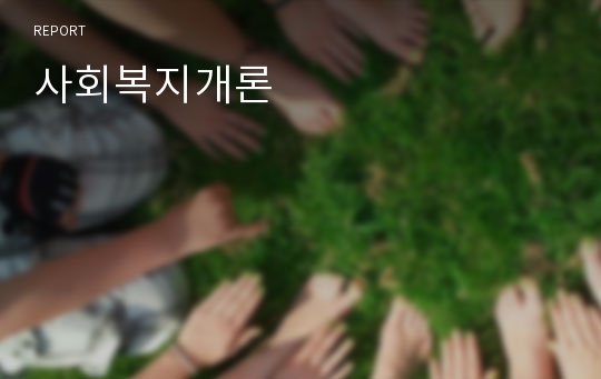 사회복지개론