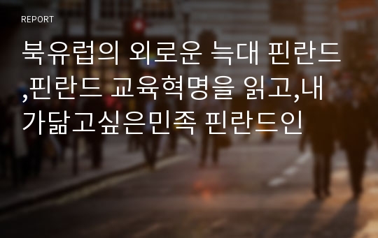 북유럽의 외로운 늑대 핀란드,핀란드 교육혁명을 읽고,내가닮고싶은민족 핀란드인