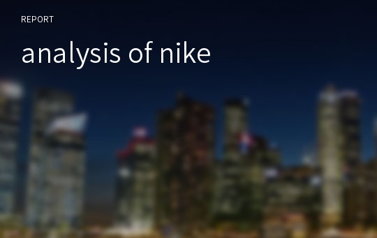 analysis of nike