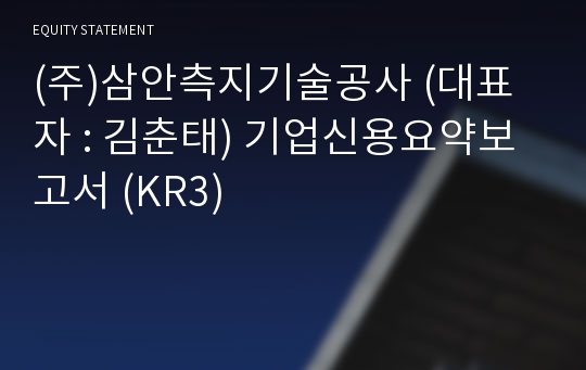 (주)삼안측지기술공사 기업신용요약보고서 (KR3)