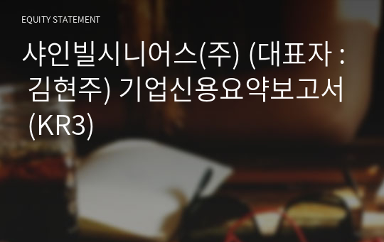 샤인빌시니어스(주) 기업신용요약보고서 (KR3)