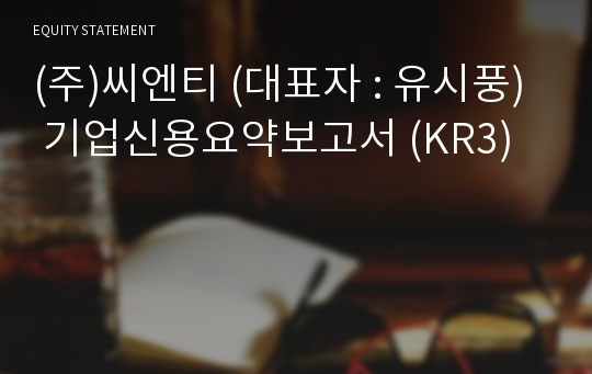 (주)씨엔티 기업신용요약보고서 (KR3)