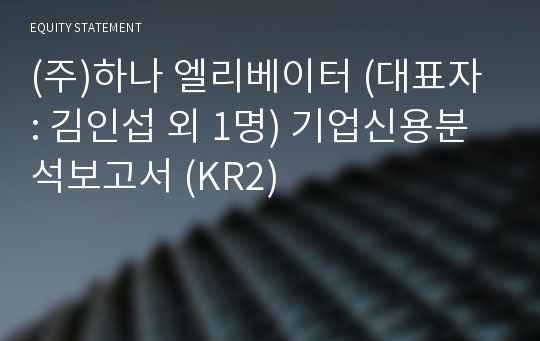 (주)다원솔루션 기업신용분석보고서 (KR2)