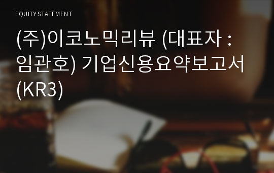 (주)이코노믹리뷰 기업신용요약보고서 (KR3)